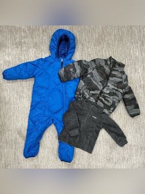 18 Months Winter Bundle (3pc) - REI / Columbia Fleece / Camo Puffer Jacket